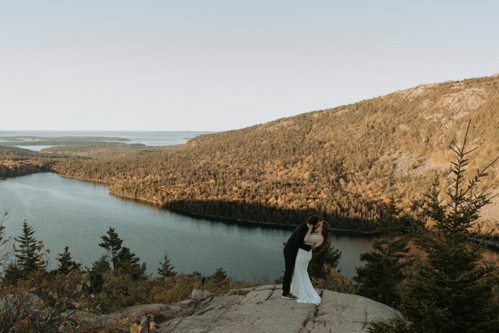 Sunrise elopement Acadia National Park